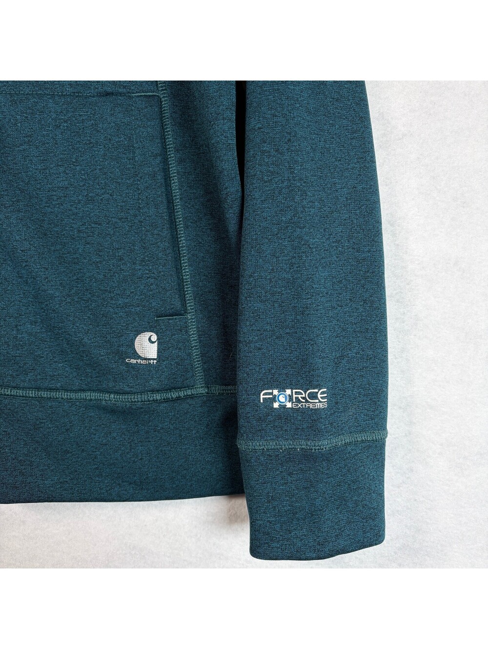 Carhartt Force Extremes Full Zip Jacket Large 12-14 Teal Blue - Picture 3 of 8